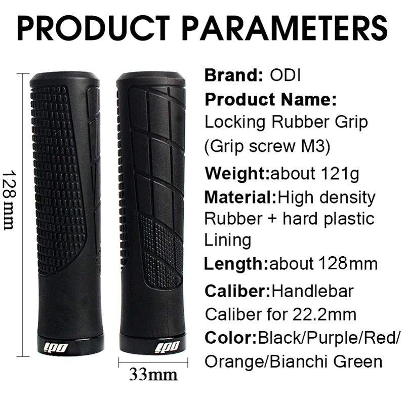 ODI Bike Grips Lock on Bicycle Handlebar Grips Soft Rubber Bike Handle Integrated MTB Grip Cover Bike Accessories