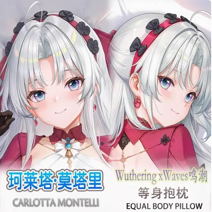 

Anime Wuthering Waves Carlotta Montelli Sexy Dakimakura 2WAY Hing Body Case Japanese Otaku Pillow Cover Bedding MCY