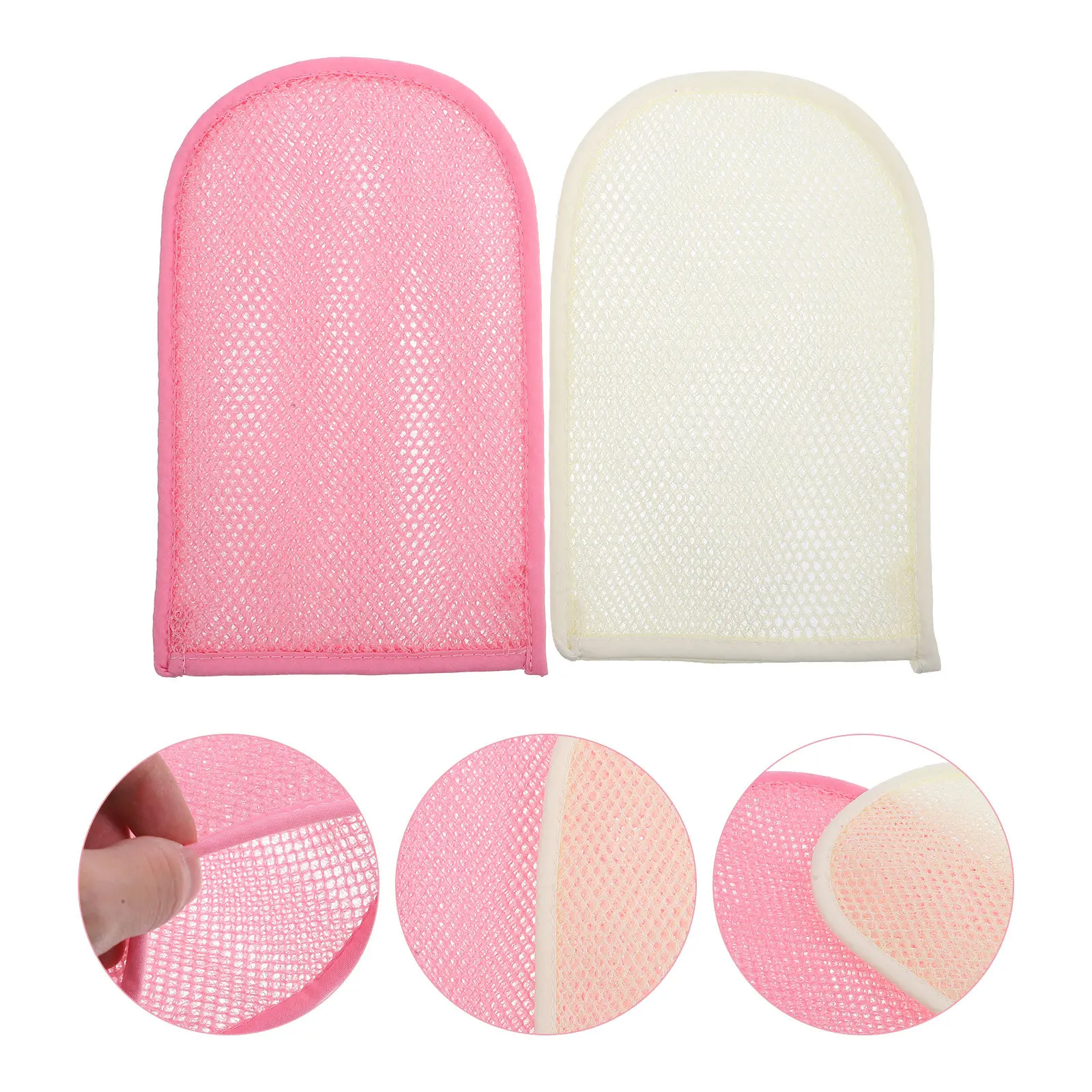 

2Pcs Exfoliating Gloves Bath Scrubber Deep Clean Body Wash Shower Mitts Bath Glove Exfoliating Glove Shower Gloves