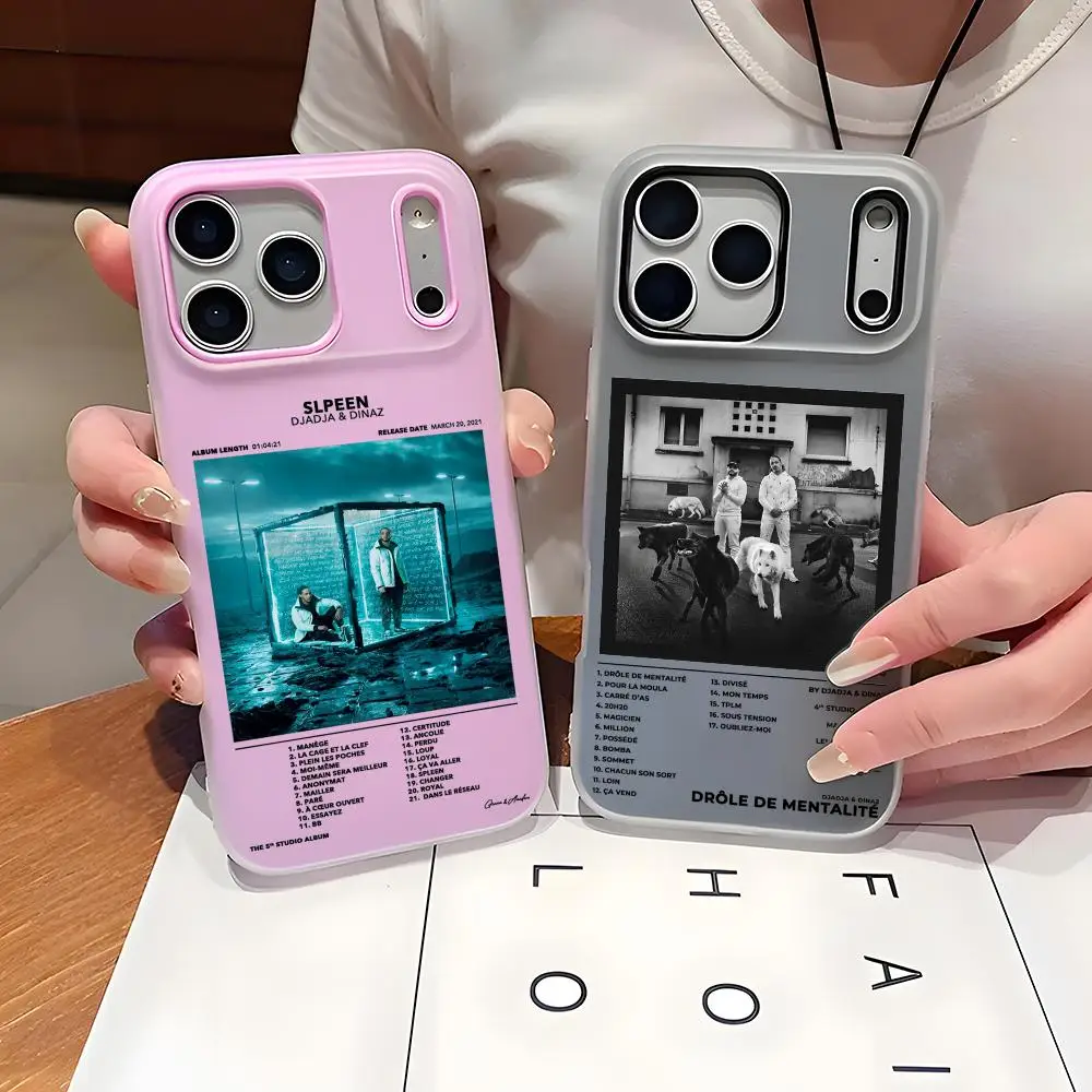 Funda para Teléfono D-Djadja & D-Dinaz para iPhone 17 16 15 14 13 12 11 Pro Max Plus Mini, Carcasa Transparente de Gel, Antigolpes y Suave