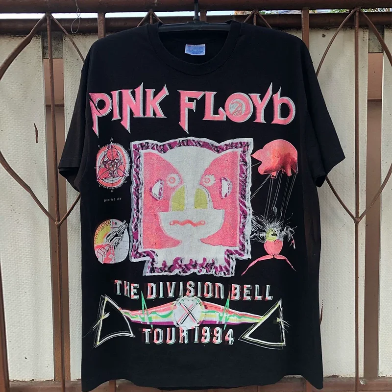 Pink Floyd Rock Band Men's T-Shirt Short-Sleeved American-Style Plaid Cec Ami Trendy Half-Sleeved Casual Shirt for Men.cotton t shirt, 100% cotton tee, soft breathable t-shirt, summer short sleevetops, unisex graphic tee, plus size t shirts              .