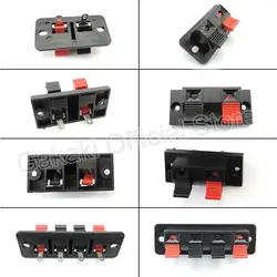 2pcs/lot Connector Terminal 2P 4P Push In Jack Spring Load Audio Speaker Terminals Breadboard Clips
