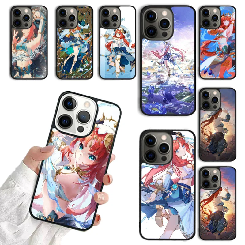 جينشين إمباكت نيلو جراب هاتف آيفون 17 اير 16 15 14 بلس 11 12 13 برو ماكس كوكه غطاء شل #1