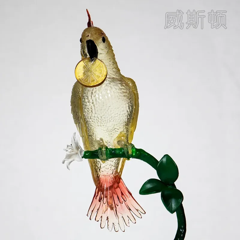 Transparent Resin Animal Floor Sculpture Modern Art Decor for Hotel Lobby Entrance Clubhouse Interior Design Ornament