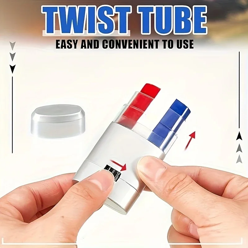 عصا طلاء الوجه باللون الأحمر والأبيض والأزرق القابلة للتعديل، فرشاة مروحة كرة القدم المخططة، طلاء الوجه والجسم، لعبة كرة القدم، ديكور التشجيع