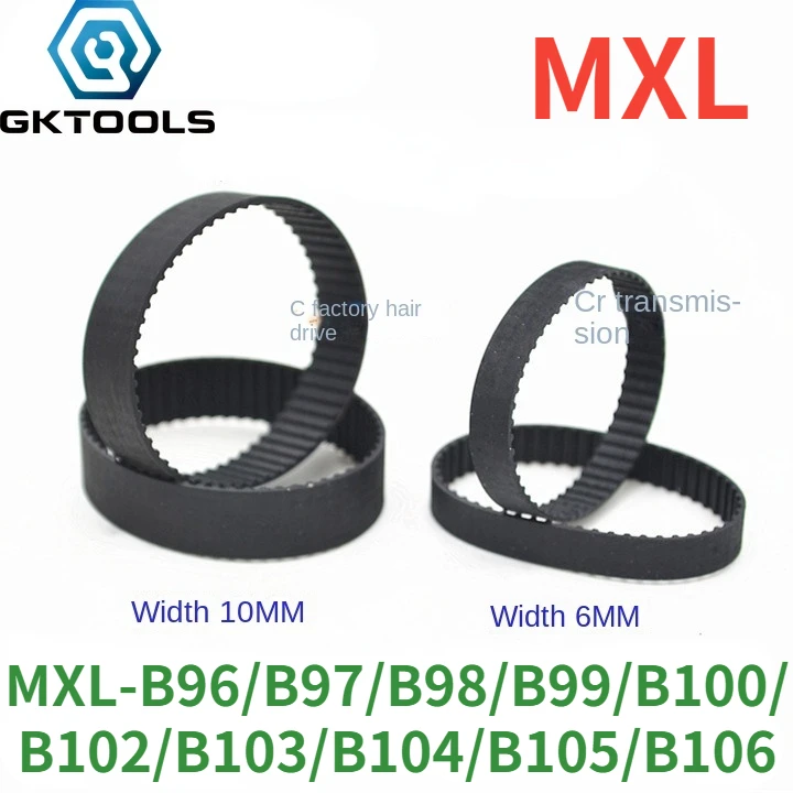 Синхронный ремень ГРМ GKTOOLS MXL, B96MXL/B97MXL/B99MXL/ B100MXL/B102MXL/B103MXL/B104MXL/ B105MXL/B106MXLWidth 6/10 мм