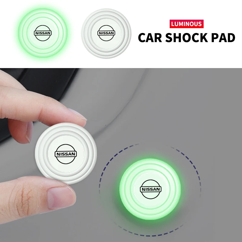 New Car Closing Door Shockproof Pads Luminous Anti-collision Stickers For Nissan Tiida Teana Skyline Juke X-trail Car Accessorie