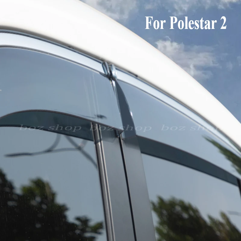 For Polestar2 2021 Rain and Shine Window Eyebrow Rainproof Strip Appearance Products Car Modification Interior Accessories