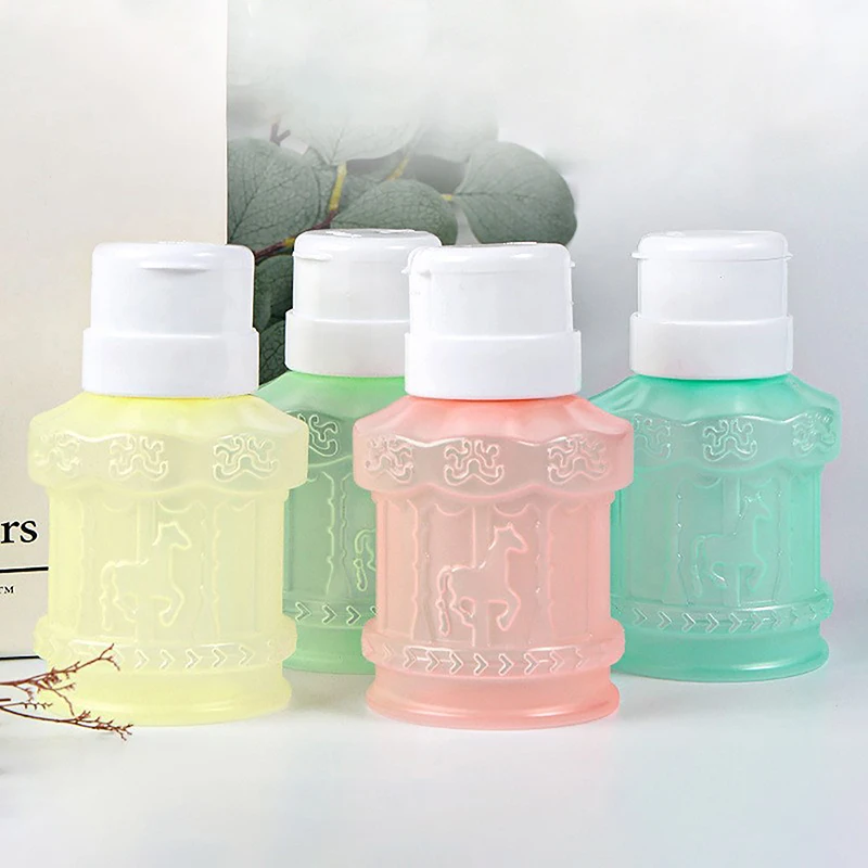 200ml Empty Pump Dispenser Liquid UV Gel Polish Nail Art Polish Clean Acetone Bottle Polish Cleanser Remover Bottle