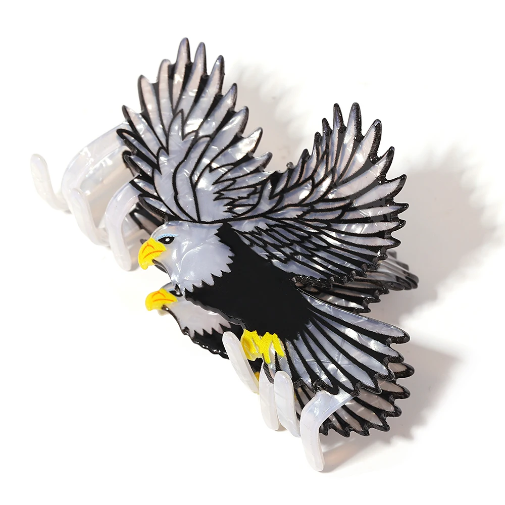 AENSOA Cartoon Eagle Pattern Hair Accessories New Women's Acrylic Art Outdoor Personality Gift Claw Clip Original Design Hairpin