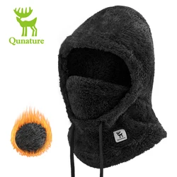 Qunature Cycling Cap Ski Balaclava Winter Windproof Cap Men Women Fleece Thicken Keep Warm Motorcycle Hat Skiing Face Mask