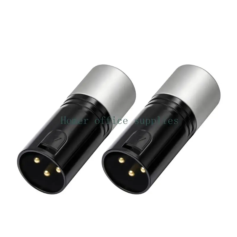 K43B Line Terminators Plug 120 Ohms 3 Pin Resistors Plug 2 Piece, Gold Tone Contacts for DMX512 End of Chain Routing Tasks