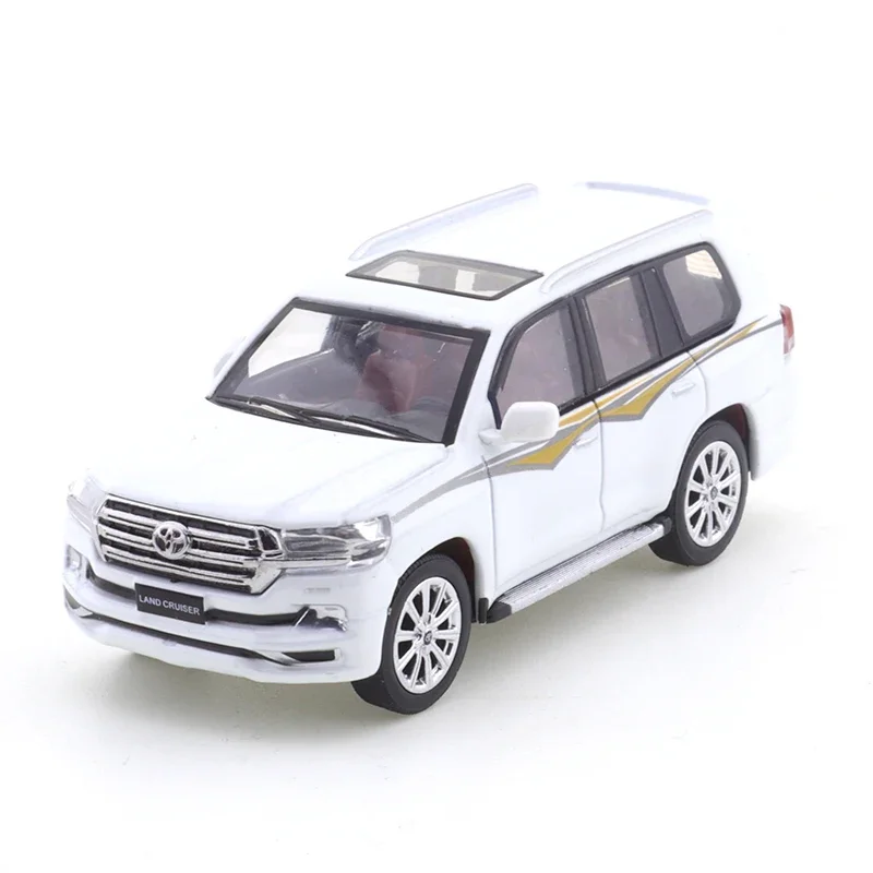 JKM1/64 Toyota Land Cruiser 2016 LC200 Vehicle Diecast Automotive Model Ornaments Cas Toys Gift Decorations