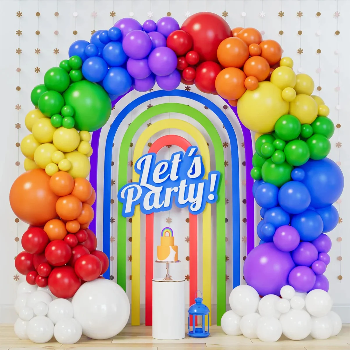 

Colorful Rainbow Balloon Garland Arch Kit Wedding Birthday Party Decoration Kids Baby Shower Decor Multicolor Latex Ballons
