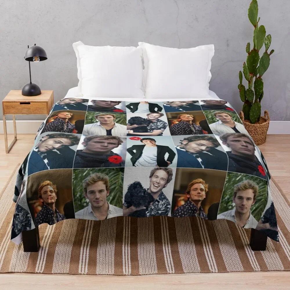 

Sam Claflin Throw Blanket Decorative Sofas blankets ands Blankets