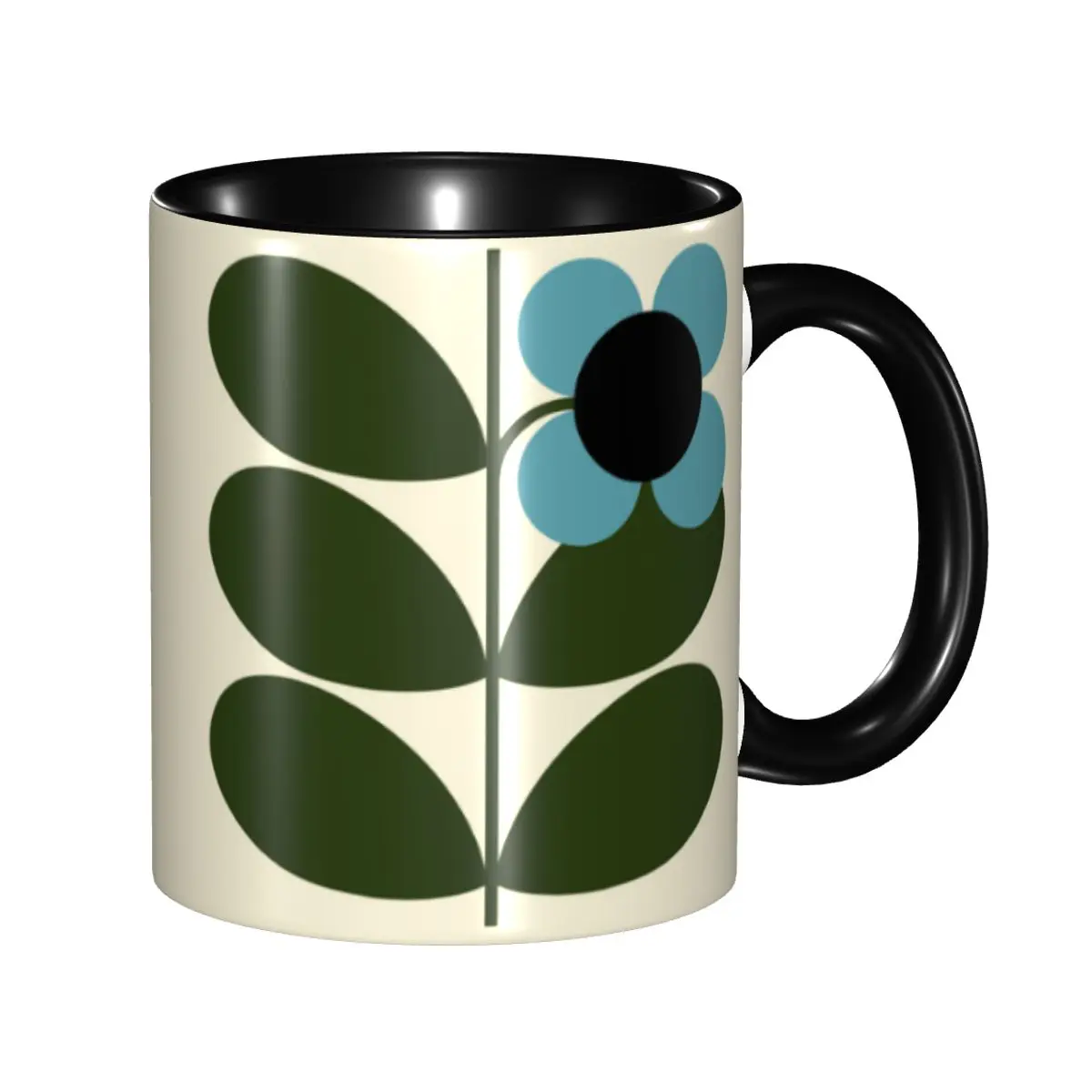 

Customized Orla Kiely Flower Scandinavian Geometric Style Mug DIY Ceramic Milk Tea Coffee Cup