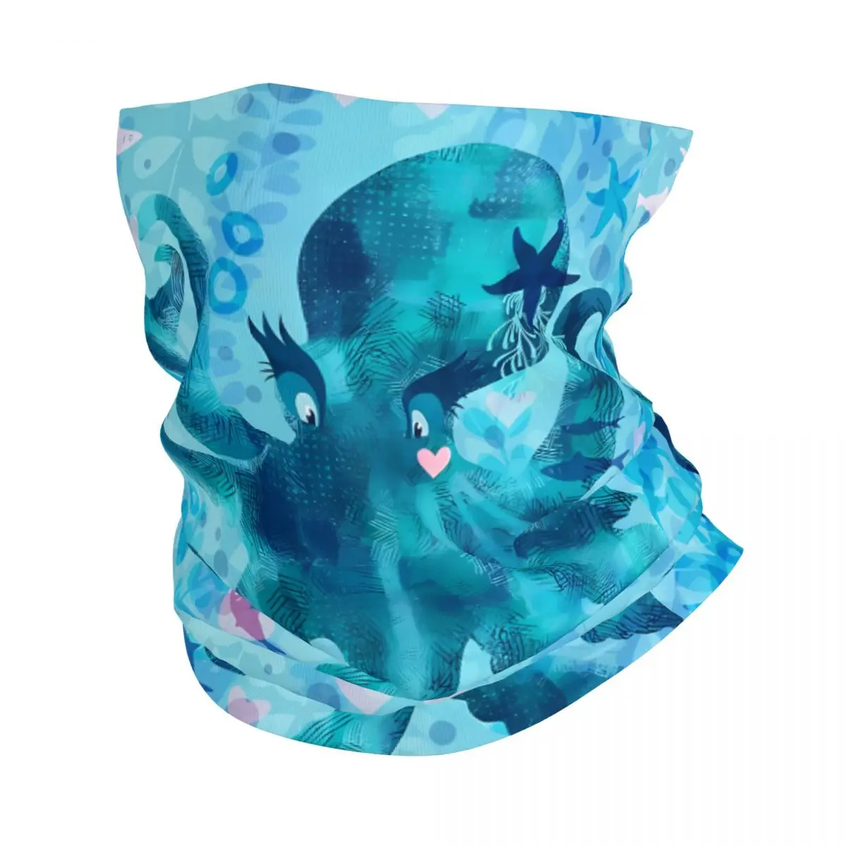 Écharpe marine en polyester pour le cou et le visage, mouchoir de la présidence, masque facial, couvre-visage, méduse, pieuvre, baleine