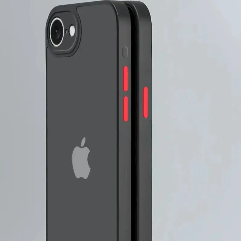 Modische Stoßfeste Farbblockierung 17E Hülle für iPhone 17e 2026 Harter PC-Schutz Matt Kamera-Schutz Funda Stoßfänger-Hülle Rückseiten-Abdeckung