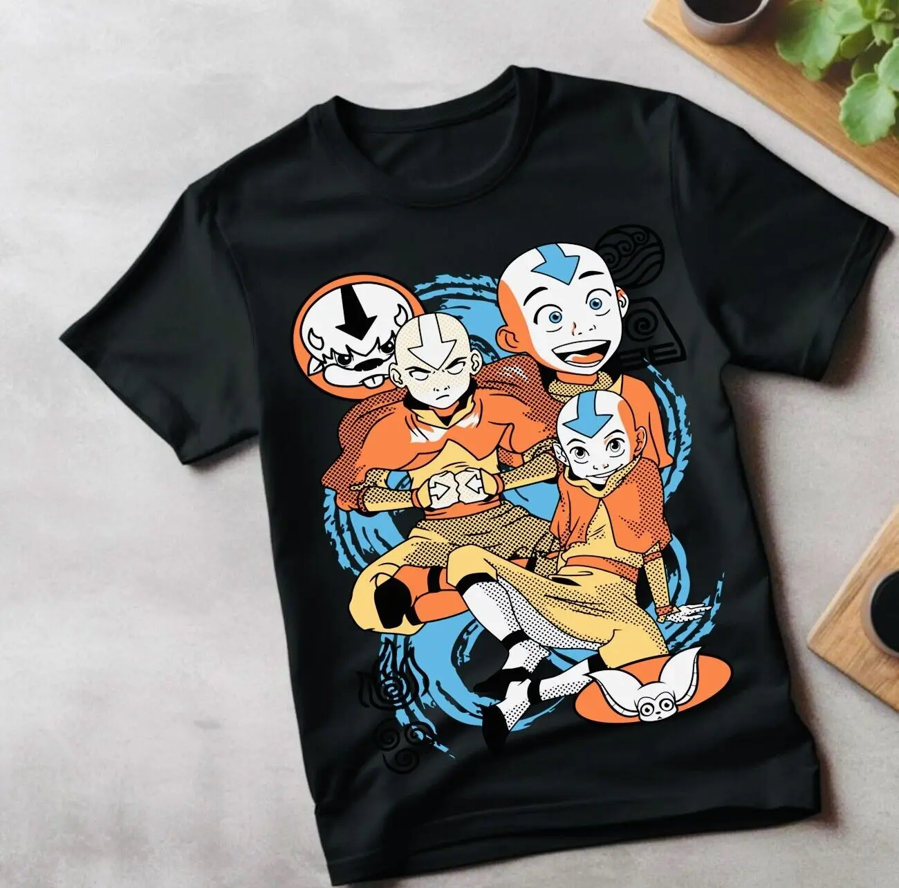 Avatar The Last Airbender T-Shirt Appa Aang Katara And Sora Anime Manga ALL SIZE