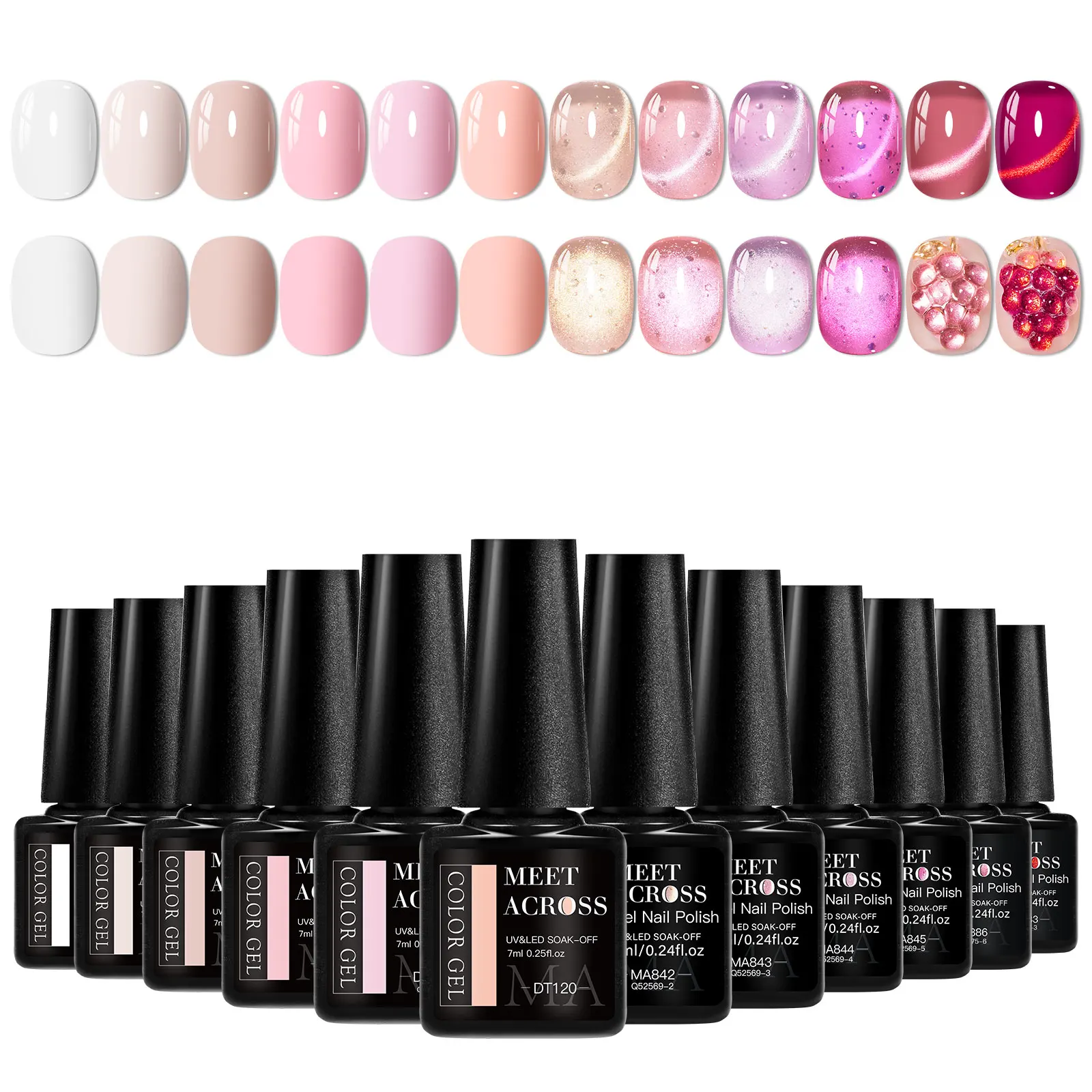 

13pc Magnetic Color Nail Gel Polish Set TPO FREE Nude Pink Nail Art Supplies Vernis for Manicure DIY Design Semi Permanent
