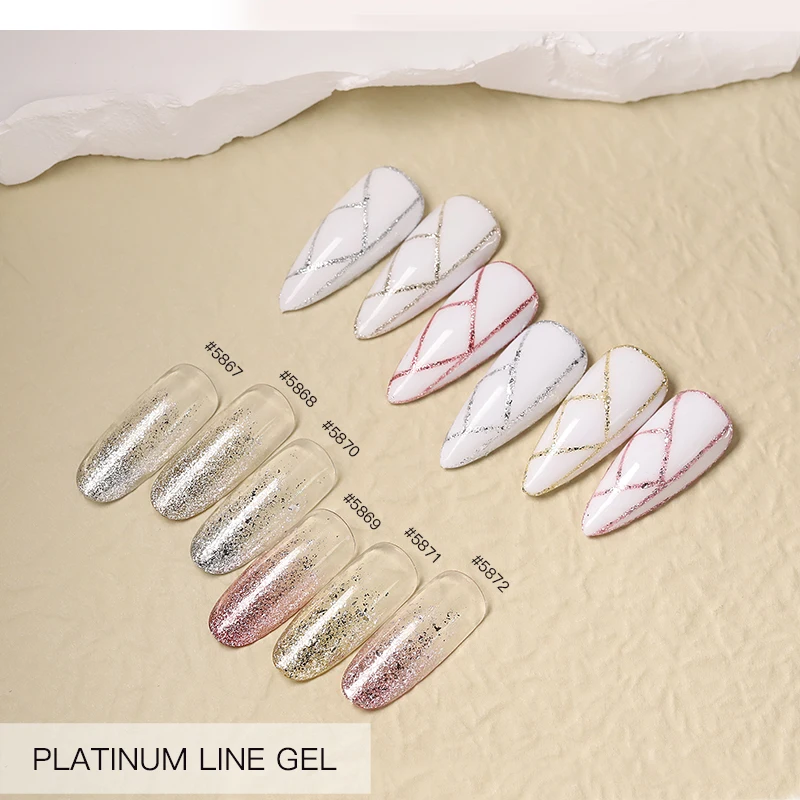Gel de color Platinum Line de la marca ibdgel, gel de uñas removible con luz LED y UV, barniz para manicura de salón.