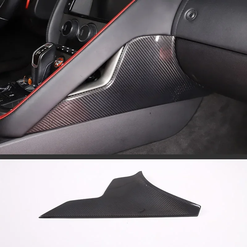 

For Jaguar F-Type 2013-2022 Real Carbon Fiber Car Passenger Side Panel Cover Decorative Sticker Interior Accessories