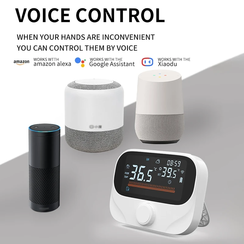 

Умный термостат Tuya WiFi для газового котла, беспроводной, на батарейках, для управления температурой воды, цифровой регулятор, совместим с Alexa Home