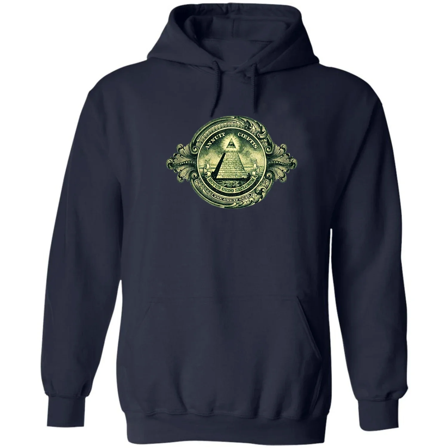 All Seeing Eye, Pyramid, Dollar, Freemason Masonic Pullover Hoodie Comfortable Cotton Casual Mens Sweatshirt Fashion Streetwear