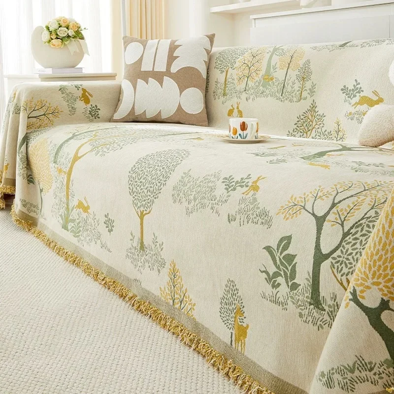 Simple Chenille Thickened Sofa Cover Blanket All-Season Universal Sofa Seat Covers Towel Multifunctional Decorative Blankets