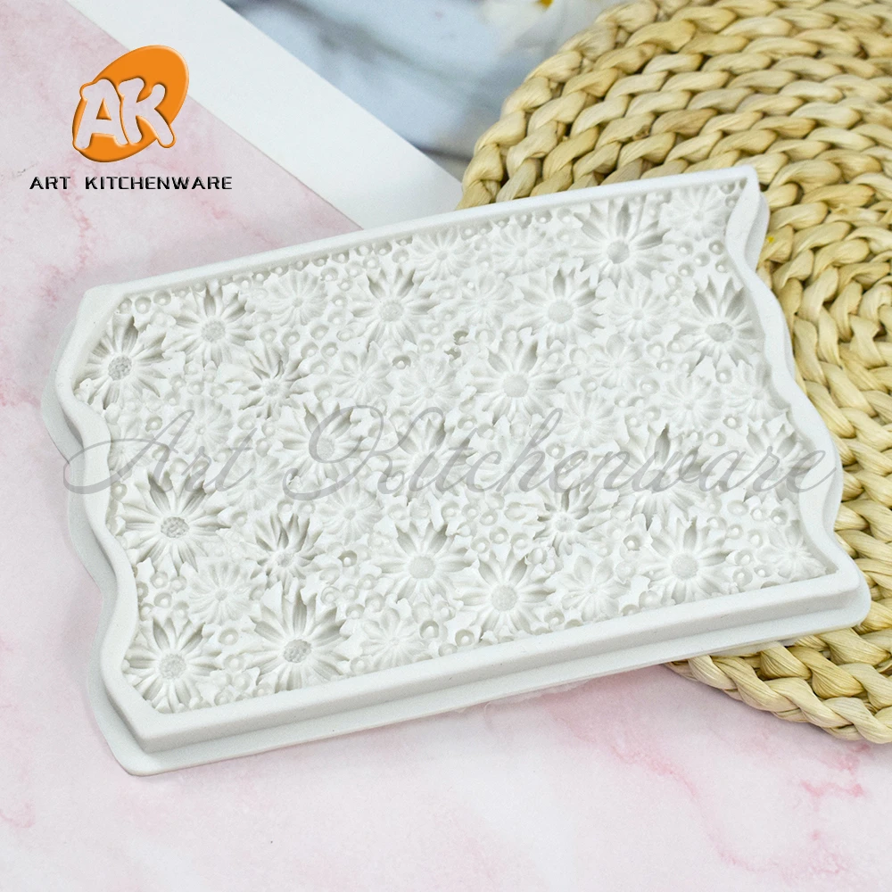 Daisy Design Silicone Mold Flower Fondant Cake Decoration Silicone Mold Hand Made Decorating Leaves Chocolate Candy Kitchenware