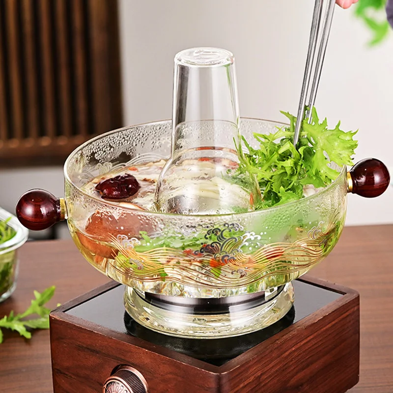 

Old Beijing Hot Pot Instant Pork, High Temperature Resistant, Old Style High Borosilicate Glass Single Person Specially Used