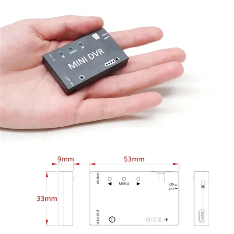 【Flash-Deal!】New Mini DVR Module NTSC / PAL Switchable Built-In Battery Video Audio FPV Recorder For RC Models Airplane Racing D