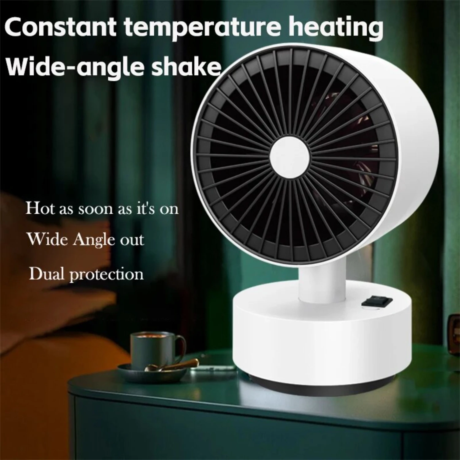 

New Cozy, quiet, compact desktop shaking heater for office - Fast, constant, wide-angle warmth with low noise - Ideal heating so