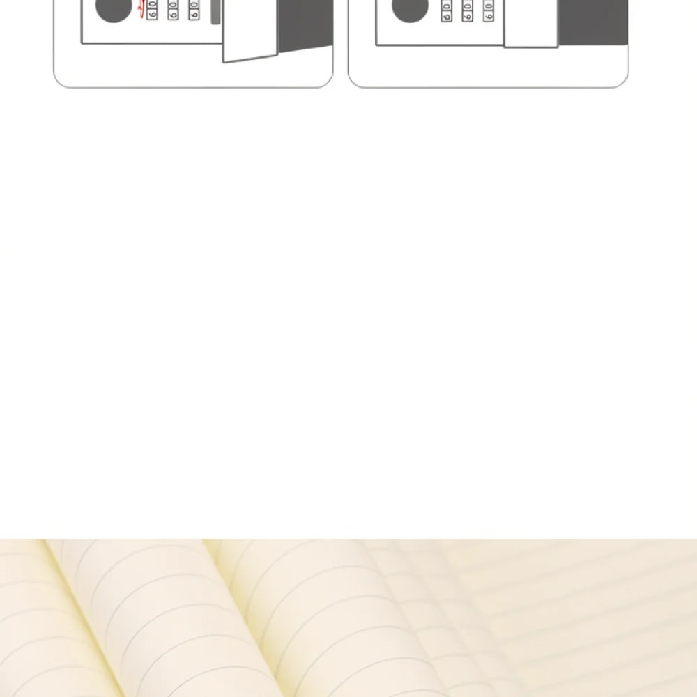 A5 Password Diary With Code Lock Retro Style Planner Notebook Secret Journal For Work Study Office Stationery Gift