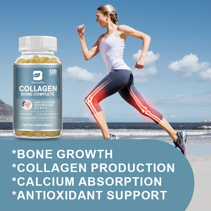 Beworths Bone Collagen Capsules Support Joint ,Bone ,Hair & Skin Health Eliminate Joint Pain, Swelling Stiffness and Weakness