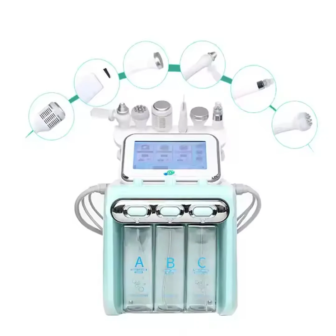 Gezichtsreiniging Microdermabrasie Schoonheidsmachine 6 In 1Water Zuurstof Huidverzorgingssalon Aqua Peeling Apparaten Face Lifting