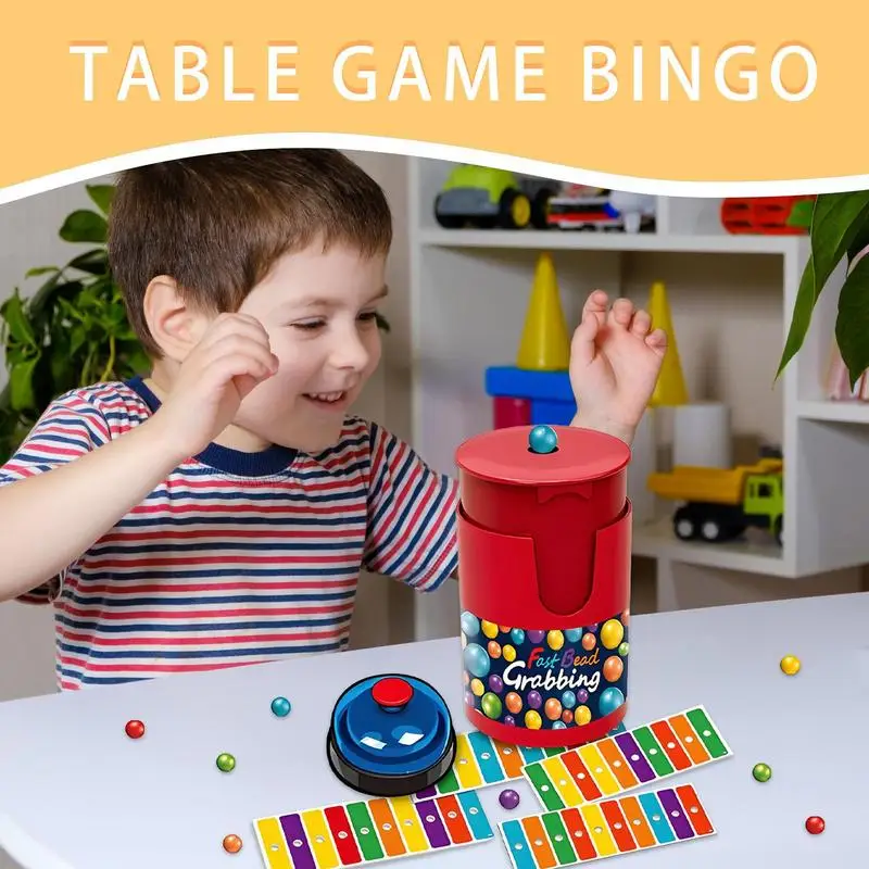 Color Line Bingo Fast Bead Grabbing Game สําหรับผู้เล่นสองคนที่มีระฆังที่น่าตื่นเต้นเกมกลยุทธ์ตลกที่สมบูรณ์แบบสําหรับเด็กและผู้ใหญ่