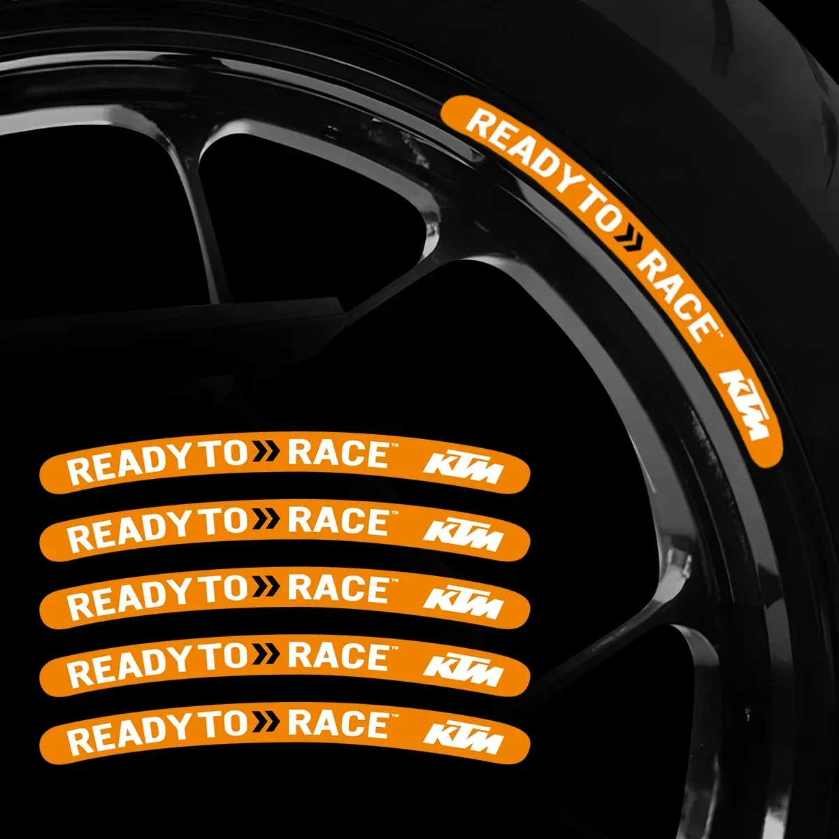 S T .5Pcs/set Wheel Reflective Sticker Ready To Race 17 Inch OZ Racing Mags Sticker Rally Racing Hub Spoke Decal Car Accessories