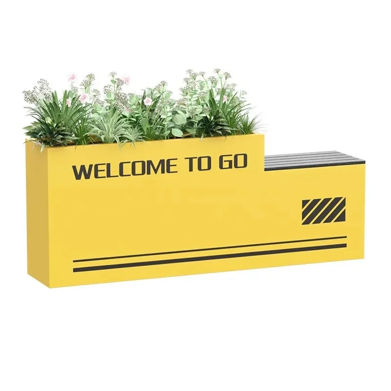 

Industrial wind outdoor flower box combination milk tea shop cafe flower stand