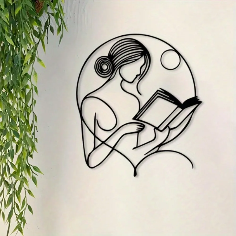 Gotische Eisen-Wandskulptur Dekorative Wetterfeste Kunst für Bibliotheksleser Ideales Literarisches Geschenk