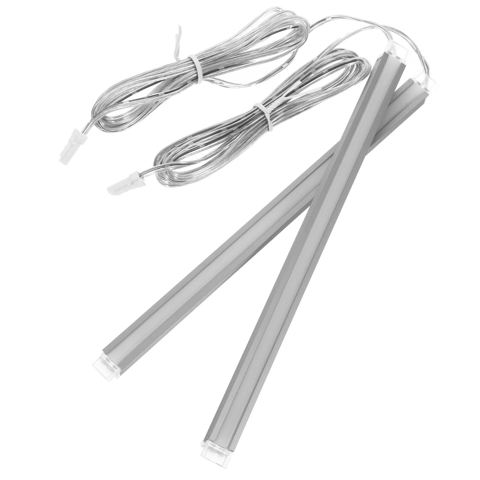 2 Pcs Rechargeable Cabinet Lights Under Closet Kitchen Unit LED Lighting Strip Under-counter Fixtures