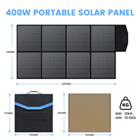 CTOLITY 400W Portable Solar Panel Foldable Solar Generator 40V Output Solar Charger for Power Station Off Grid Outdoor Activitie