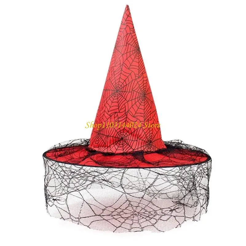 N5KE Halloween Witchcap Cos-play Wizard Hat Witch Hat Women Men Unisex Witch Cosplay Costume Hat Party Cap Festival Headwear