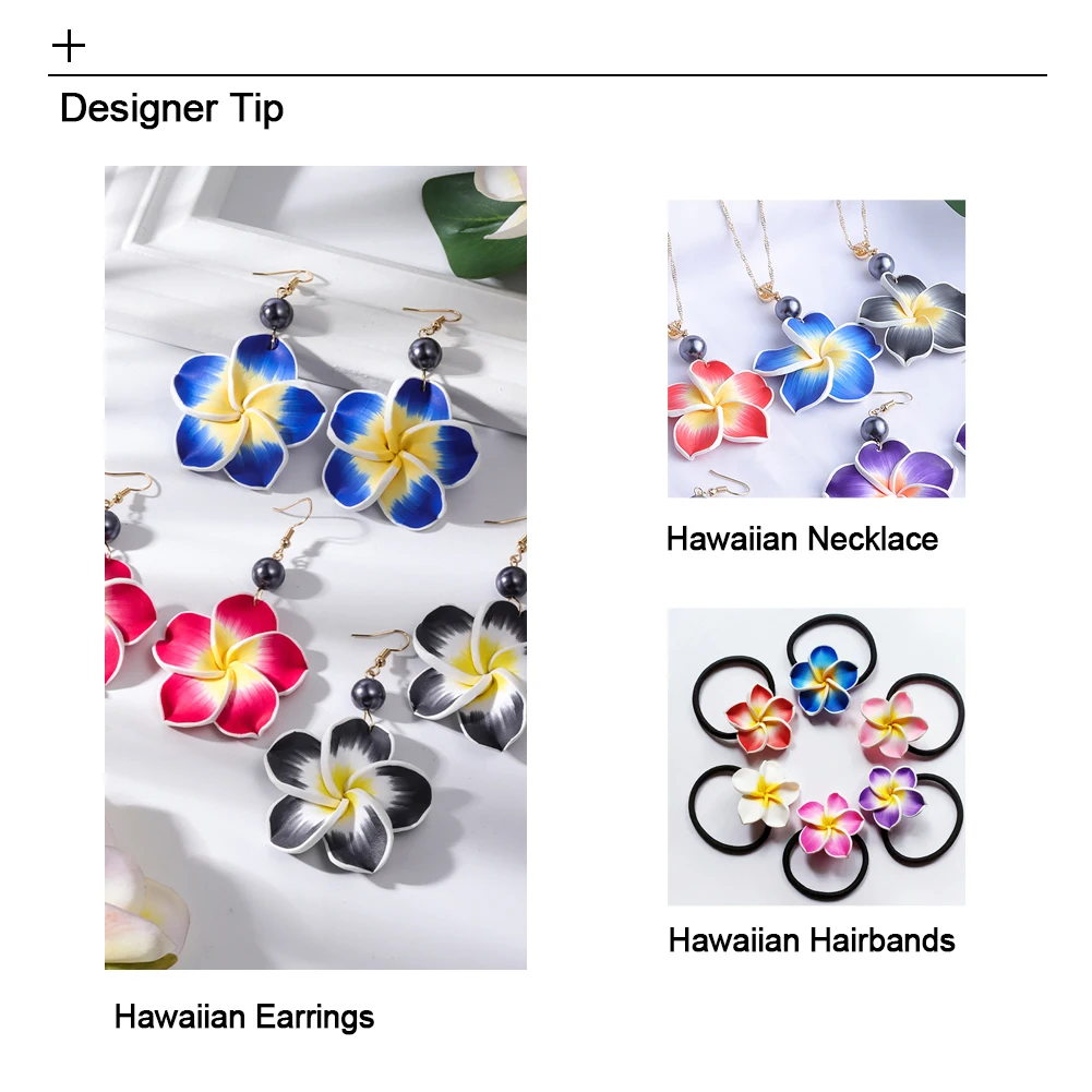 Cring Coco New in Earrings Hawaiian Coconut Girl Aesthetic Earring Soft Polymer Clay Plumeria Woman Earrings Jewelry for Women