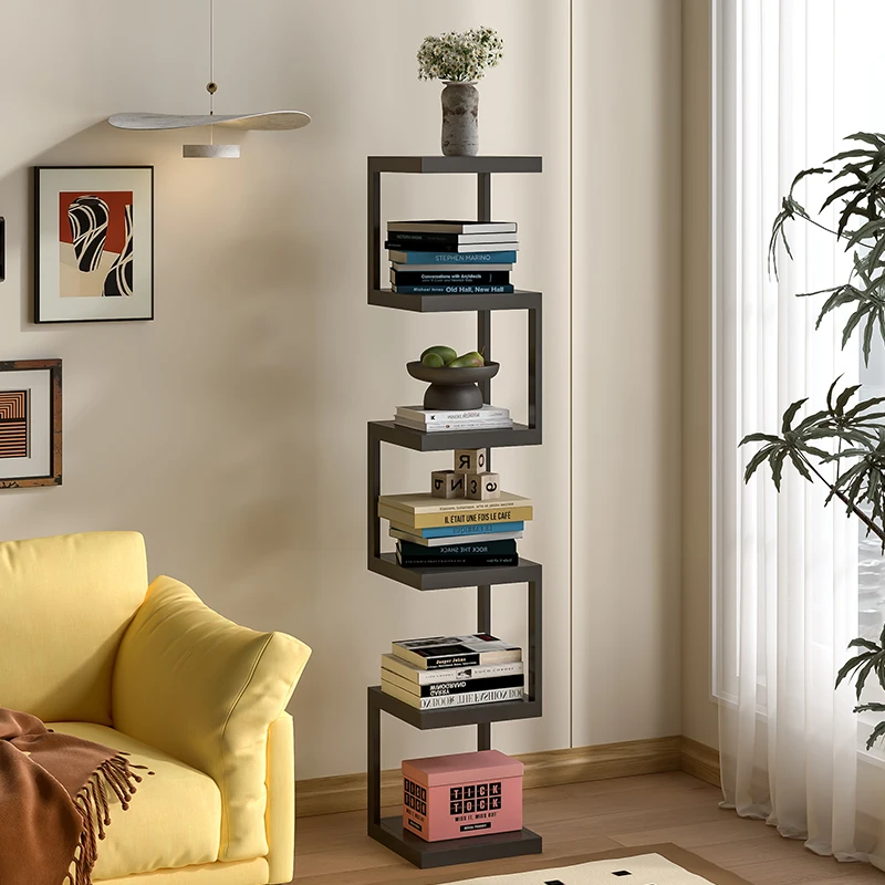 

+--Standing White Bookcases Display Fashion Interior Luxury Cream Cloud Decoration Book Shelf Storage Estanteria Home Products