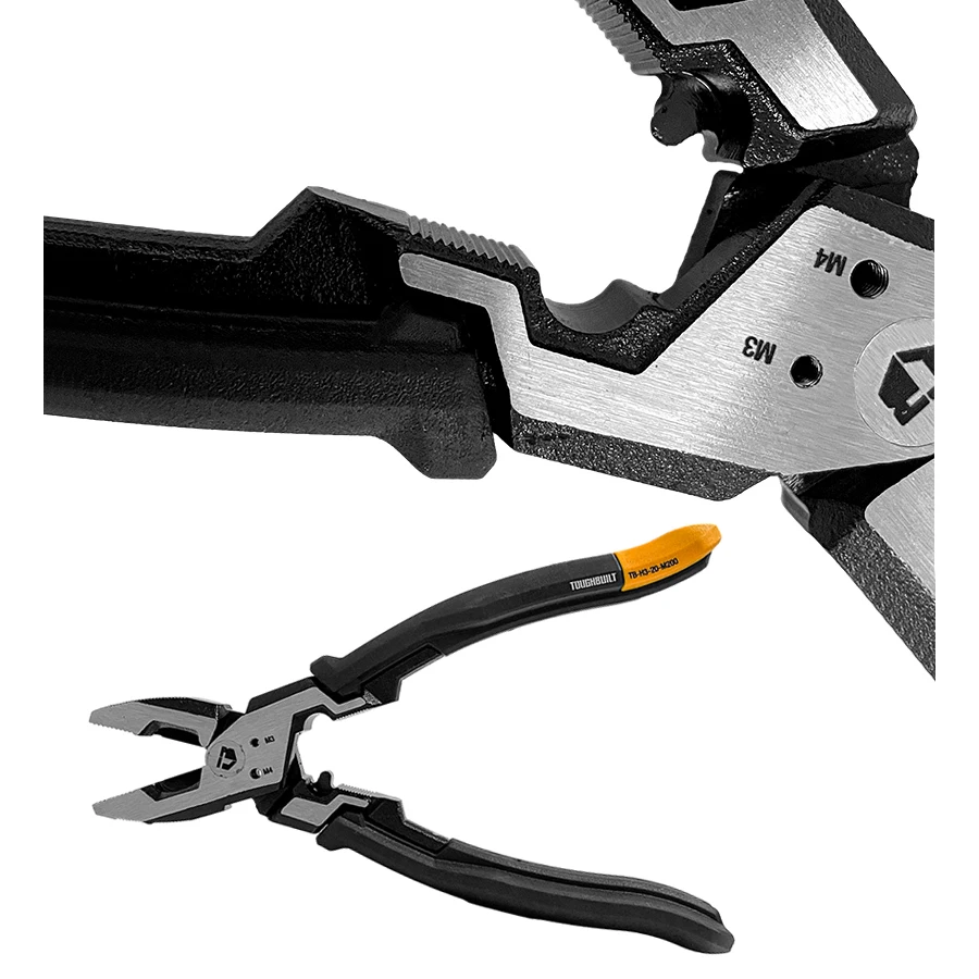 Imagem -05 - Toughbuilt-alicate Multi-funcional Flat Cut Wire Ferramentas Manuais Poupança de Trabalho Corte Diagonal Tb-h33006