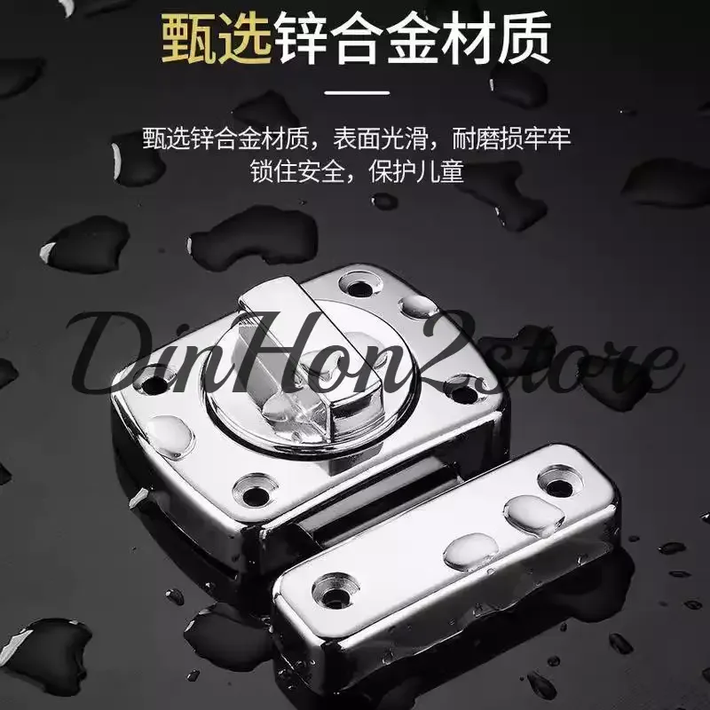 Best Home Security Latch Rotate Bolt Latch Gate Latches Door Slide Lock Twist Rotating Barrel Lock for Bathroom Toilet Door Lock