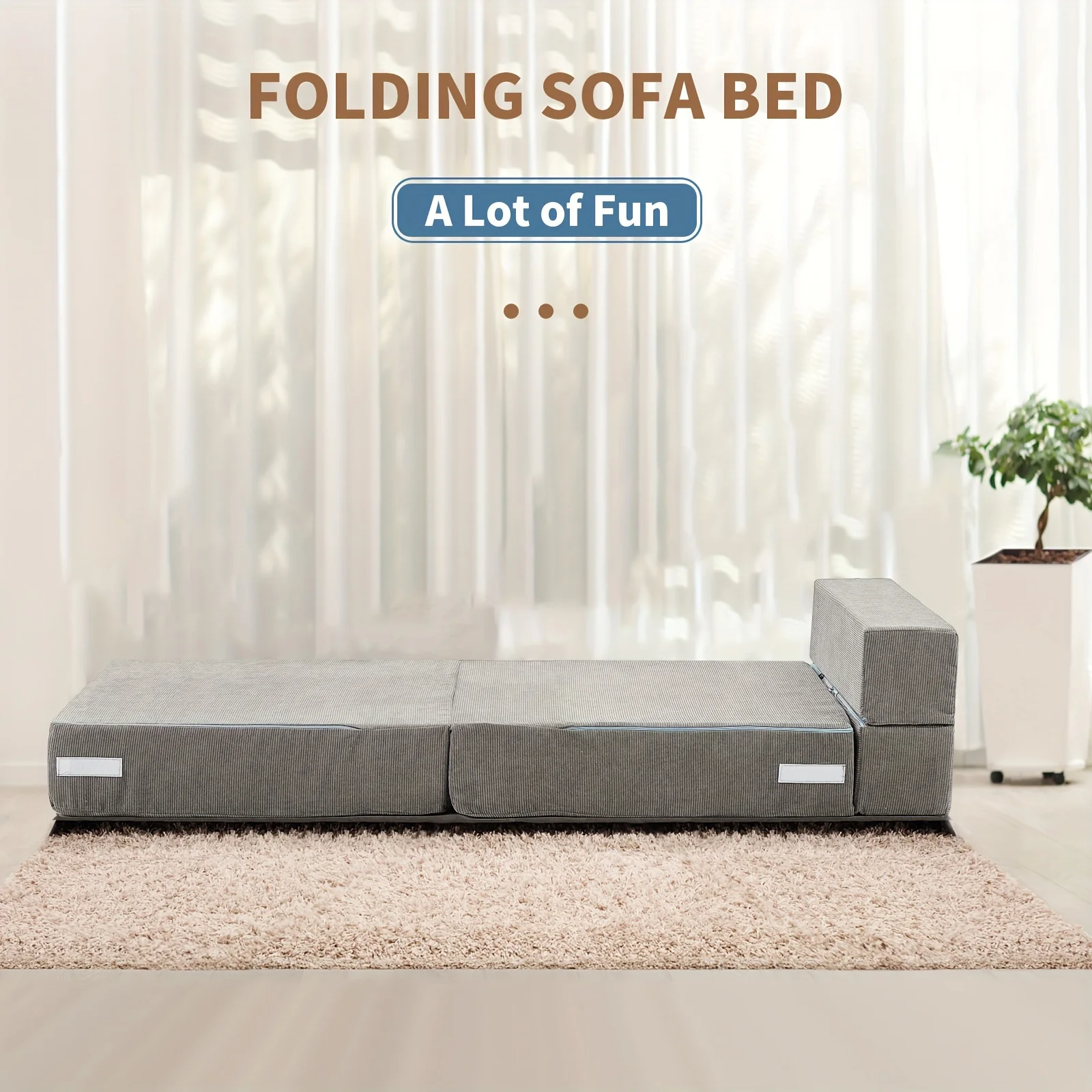 Tri-Fold Sponge Mattress, Portable Folding Mattress