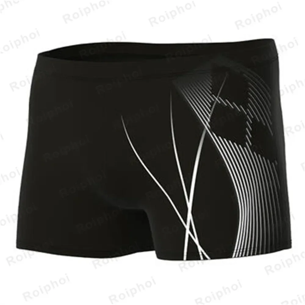Multi Prints Men Elastic Swimming Trunk Swimwear Beach Swim Sport Short Briefs Surfing Summer Swimsuit Boxer Shorts Bathing Suit