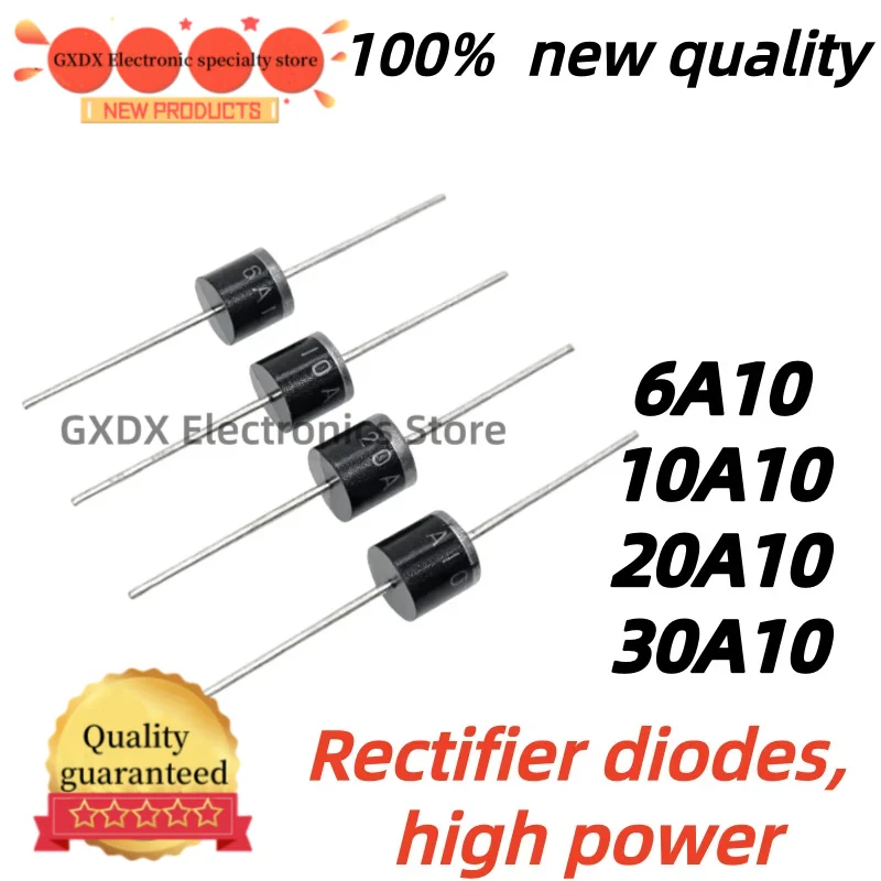 10/20piezas 100% nuevo 20A10 30A10 10A10 6A10 R-6 1000V 1KV 6A 10A 20A 30A Axial Rectifier Diode High power rectifier diod